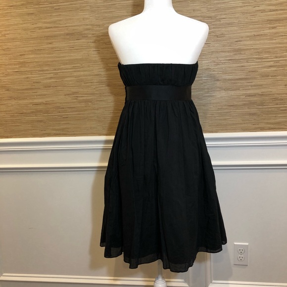 GAP silk blend black strapless dress size 8 - Picture 2 of 6